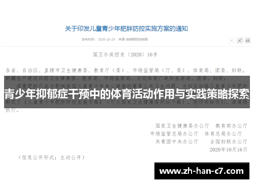 青少年抑郁症干预中的体育活动作用与实践策略探索