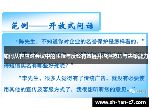 如何从容应对会议中的质疑与反驳有效提升沟通技巧与决策能力