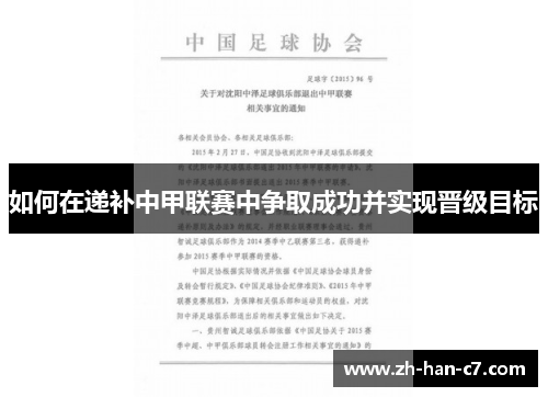 如何在递补中甲联赛中争取成功并实现晋级目标